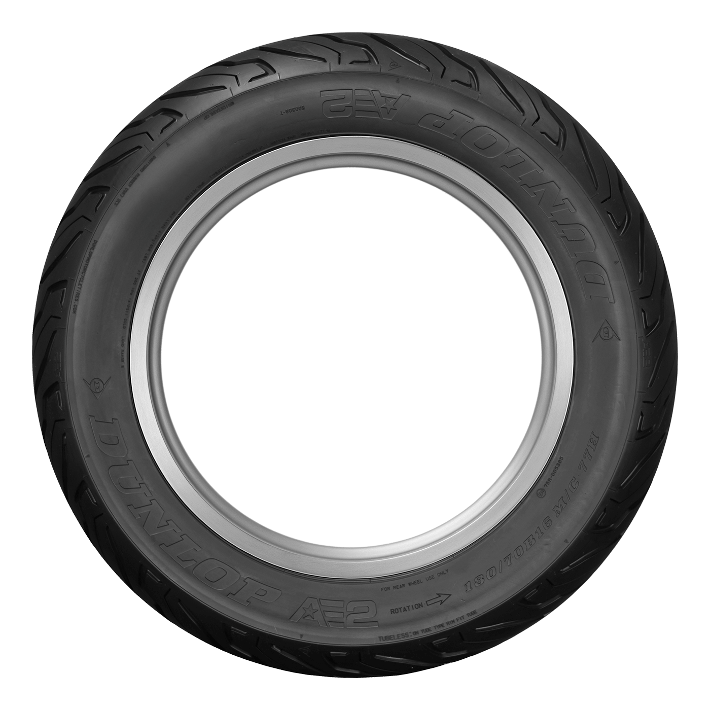 Dunlop AE2 cruiser tire for Harley Davidson and Indian Motorcycle.